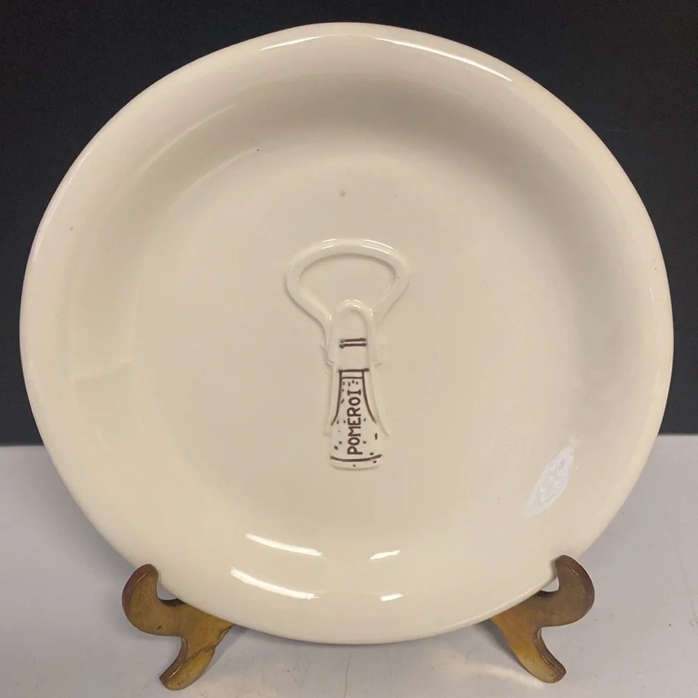 Williams Sonoma Corkscrew Porcelain 6”D Plates Set of Six